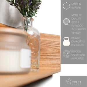 Floating Wooden Wall Shelf – Pie