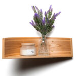 Floating Wooden Wall Shelf - Pie