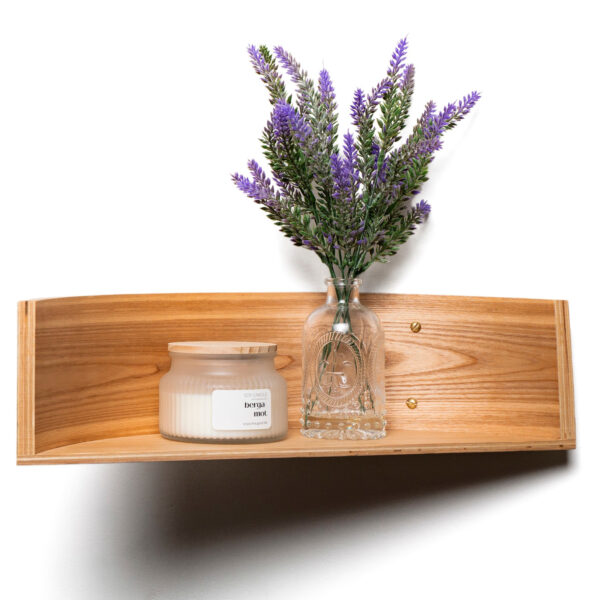 Floating Wooden Wall Shelf – Pie