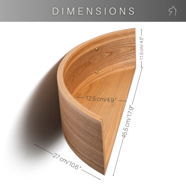 Floating Wooden Wall Shelf – Pie
