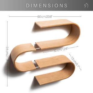Floating Wooden Wall Shelf – Snake