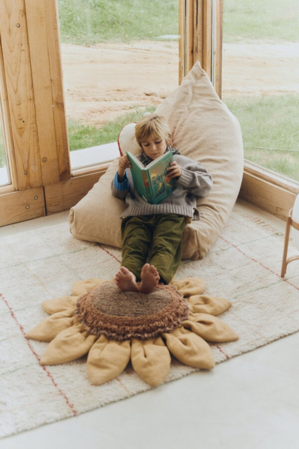 Sunflower Floor Cushion – Cotton, 90 cm