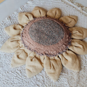 Sunflower Floor Cushion – Cotton, 90 cm