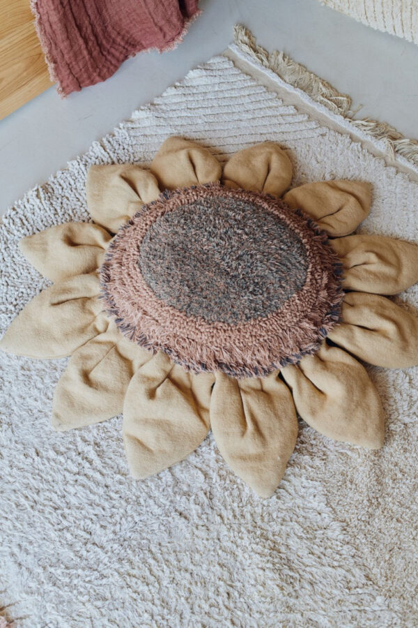Sunflower Floor Cushion – Cotton, 90 cm