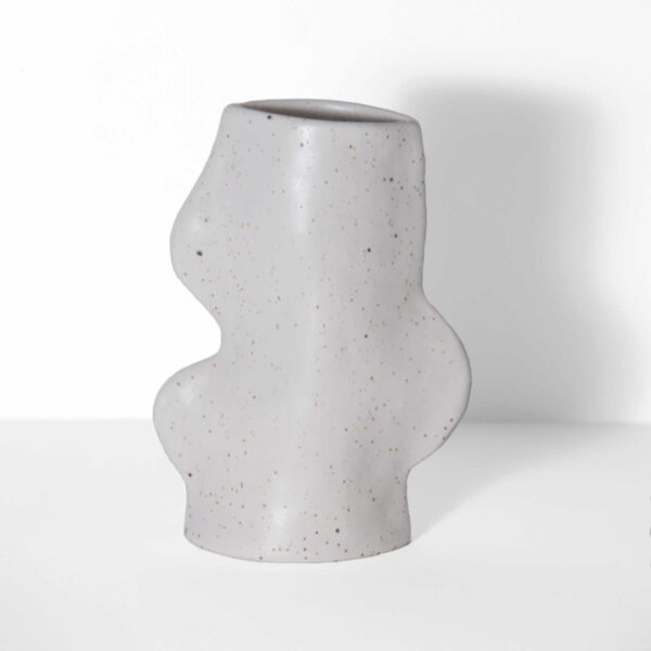 Fluxo Ceramic Vase Medium – White