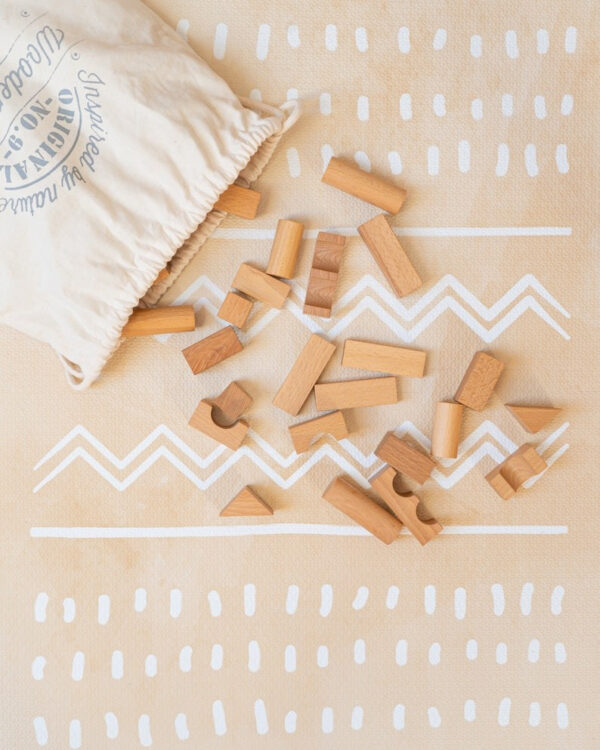 Boho Foam Puzzle Playmat – Sand, 120 × 180 cm