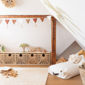 Boho Foam Puzzle Playmat – Sand, 120 × 180 cm