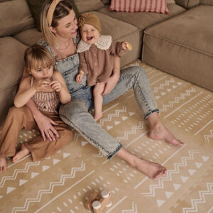 Boho Foam Puzzle Playmat – Sand, 120 × 180 cm