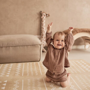 Boho Foam Puzzle Playmat – Sand, 120 × 180 cm