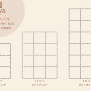 Foam Puzzle Playmat – Spots Cashmere, 120 × 180 cm
