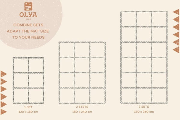 Foam Puzzle Playmat – Vintage Beige, 120 × 180 cm