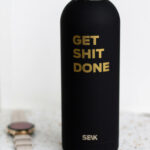 Water Bottle / Thermos – Get Shit Done – Black, 500 ml, Stainless Steel