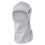Grey Merino Wool-Lined Cotton Balaclava