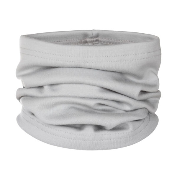 Grey Single-Layer Merino Wool Tube Scarf