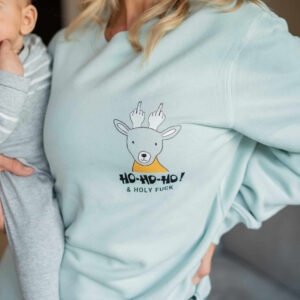 Ho-Ho-Ho Oversized Christmas Sweatshirt