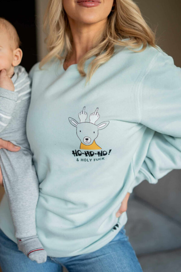 Ho-Ho-Ho Oversized Christmas Sweatshirt