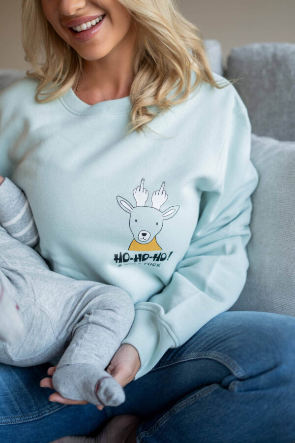 Ho-Ho-Ho Oversized Christmas Sweatshirt