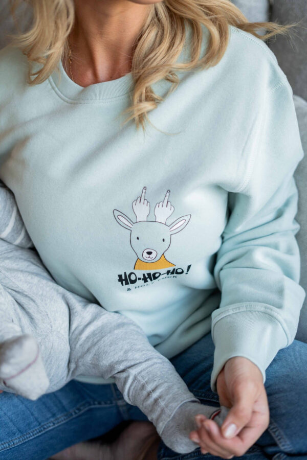 Ho-Ho-Ho Oversized Christmas Sweatshirt