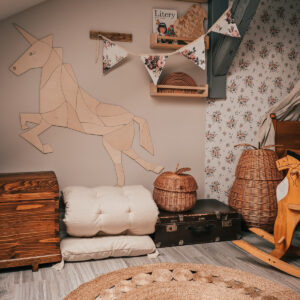Horse & Unicorn Origami Wall Decoration – Plywood