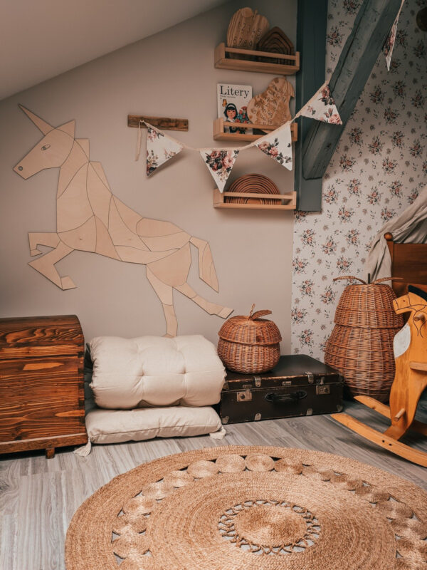 Horse & Unicorn Origami Wall Decoration – Plywood