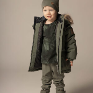 Khaki Green Double-Layer Merino Wool Hat