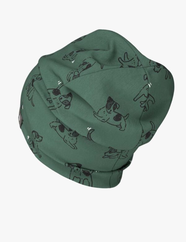 Kids Hat-Beanie For Autumn And Spring KLAUS – Green Dogs