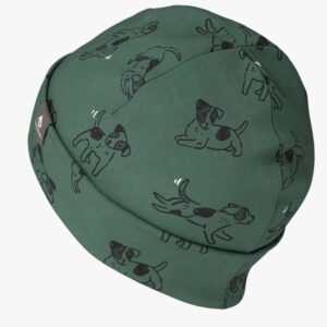 Kids Hat-Beanie For Autumn And Spring KLAUS – Green Dogs
