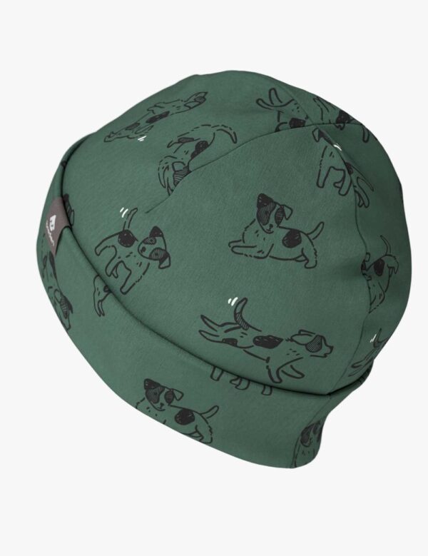 Kids Hat-Beanie For Autumn And Spring KLAUS – Green Dogs