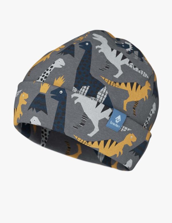Kids Hat-Beanie For Autumn And Spring KLAUS – Dinosaurs