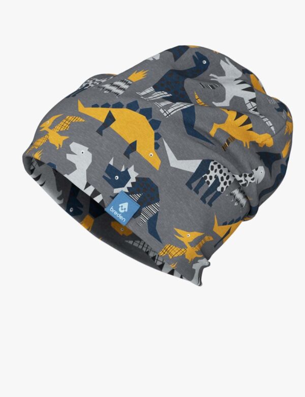 Kids Hat-Beanie For Autumn And Spring KLAUS – Dinosaurs