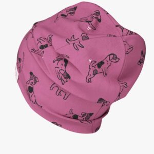Kids Hat-Beanie For Autumn And Spring KLAUS – Pink Dogs