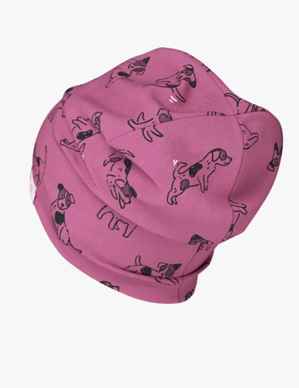 Kids Hat-Beanie For Autumn And Spring KLAUS – Pink Dogs