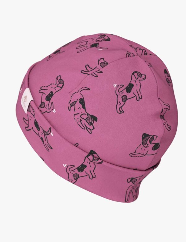 Kids Hat-Beanie For Autumn And Spring KLAUS – Pink Dogs