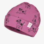 Kids Hat-Beanie For Autumn And Spring KLAUS - Pink Dogs