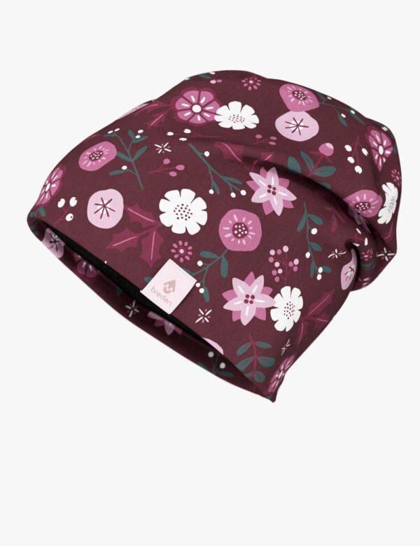 Kids Merino Hat Beanie For Autumn And Spring METTE – Winter Flowers
