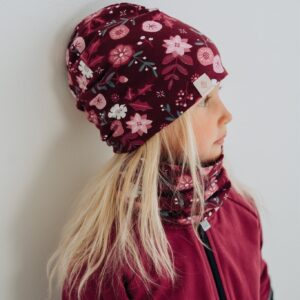 Kids Merino Hat Beanie For Autumn And Spring METTE – Winter Flowers
