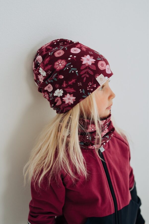 Kids Merino Hat Beanie For Autumn And Spring METTE – Winter Flowers
