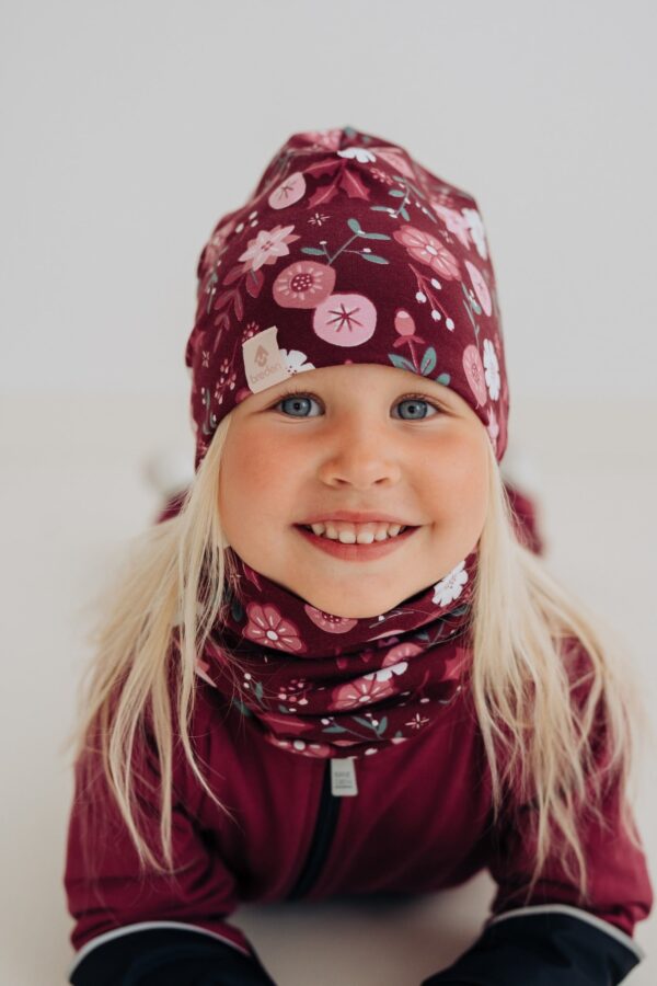 Kids Merino Hat Beanie For Autumn And Spring METTE – Winter Flowers