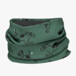 Kids Merino Neck Tube MOKKA - Green Dogs