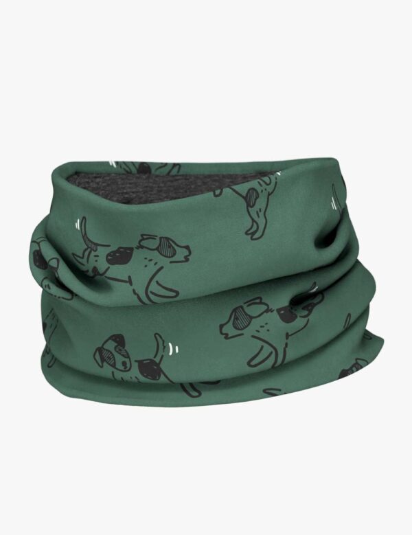 Kids Merino Neck Tube MOKKA – Green Dogs