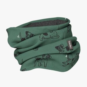 Kids Merino Neck Tube MOKKA – Green Dogs