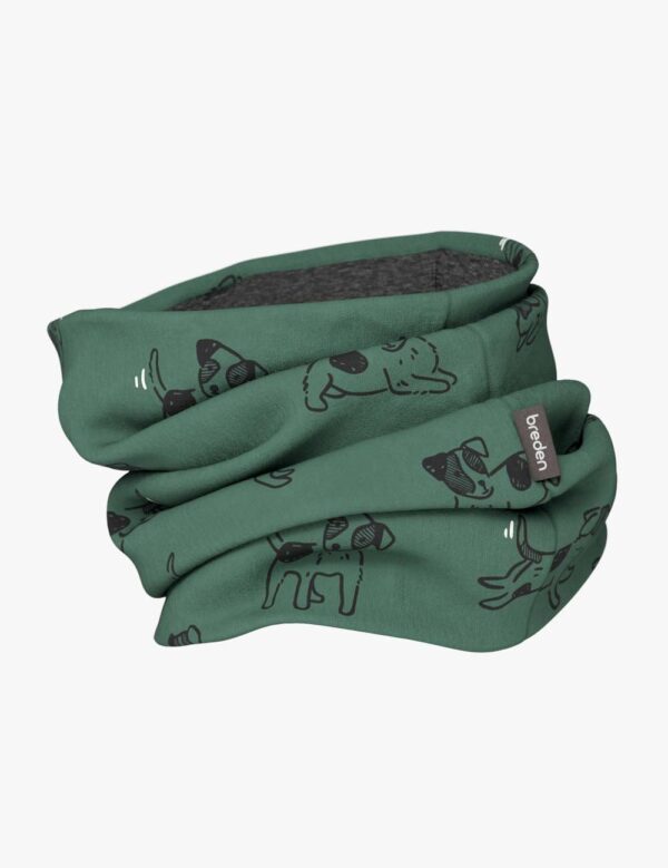 Kids Merino Neck Tube MOKKA – Green Dogs
