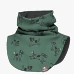 Kids Merino Neck Warmer MIKEL - Green Dogs