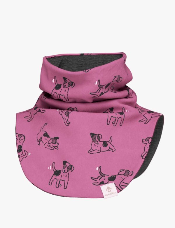 Kids Merino Neck Warmer MIKEL – Pink Dogs