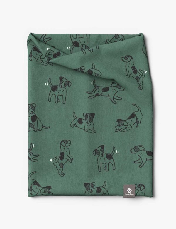 Kids Neck Tube For Autumn And Spring TOBIAS – Green Dogs