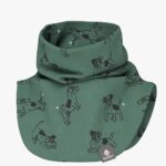 Kids Neck Warmer For Autumn And Spring TARON - Green Dogs