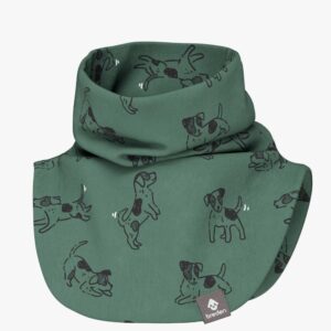 Kids Neck Warmer For Autumn And Spring TARON - Green Dogs