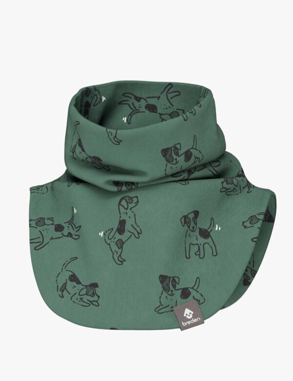 Kids Neck Warmer For Autumn And Spring TARON – Green Dogs