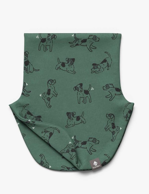 Kids Neck Warmer For Autumn And Spring TARON – Green Dogs