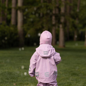 Kids’ Rain Jacket and Dungaree Set – Lilac and Pink